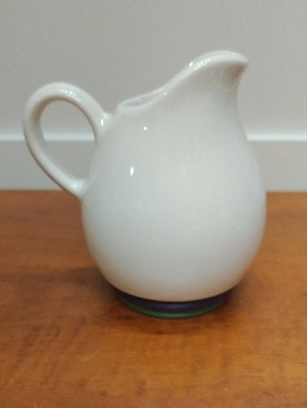 Pfaltzgraff Stoneware Creamer with Purple-Green Band Base
